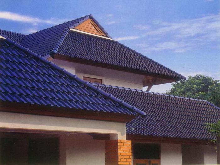 प्राकृतिक टाइलों से बनी छत 